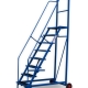 Mobile safety stairs for industrial access - small version for grid